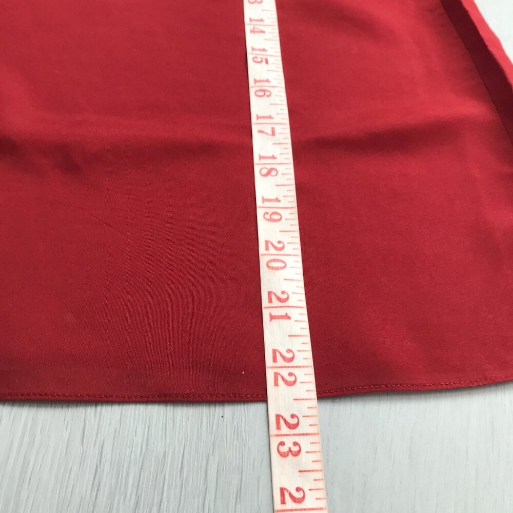 MORGANE LE FAY SLIP SKIRT RED 100% SILK ELASTIC WAISTBAND MEDIUM - Picture 5 of 9